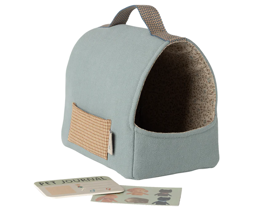 Maileg Transportbur till Valp Dusty Blue Blå - Maileg S/S-26