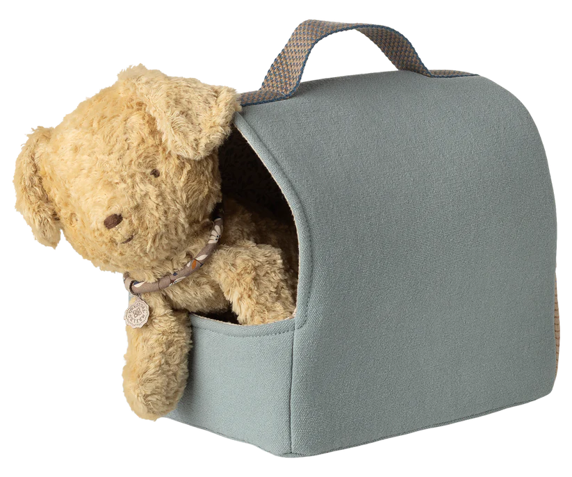 Maileg Transportbur till Valp Dusty Blue Blå - Maileg S/S-26