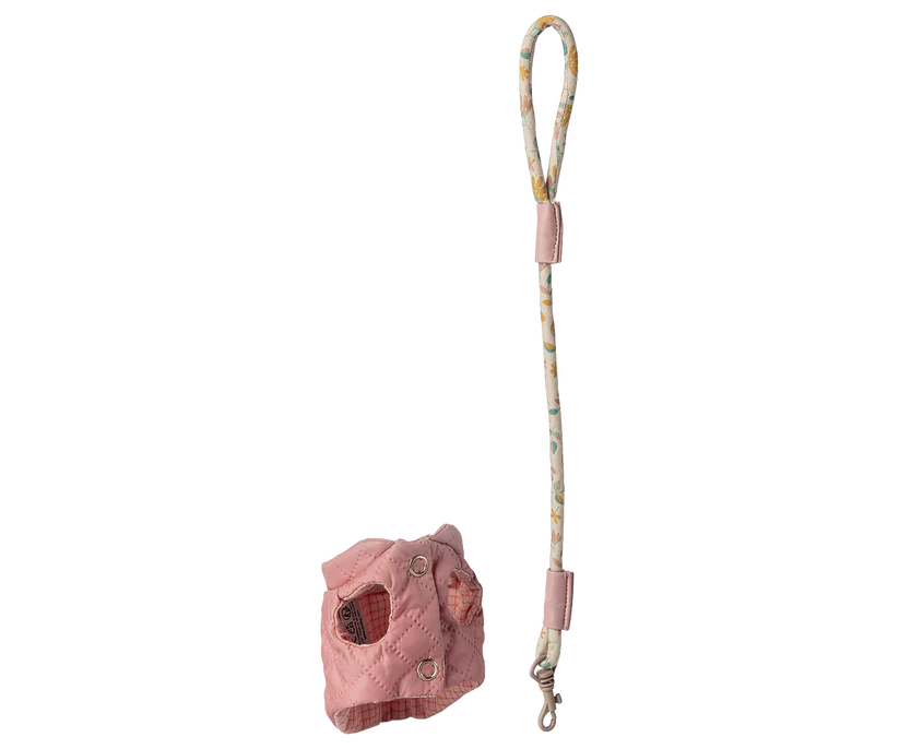 Maileg Tillbehör till Valp Koppel och Sele Rosa - Maileg S/S-26