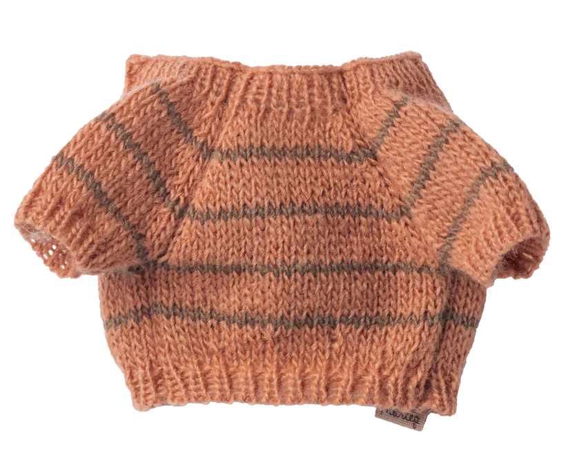 Maileg Tillbehör till Valp Stickad Tröja Randig Corall - Maileg S/S-26