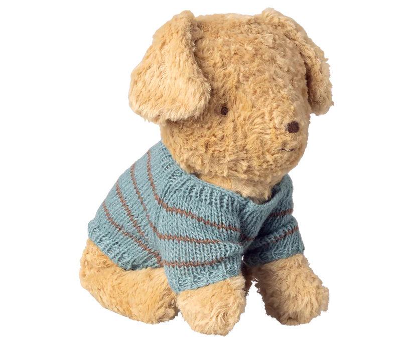 Maileg Tillbehör till Valp Stickad Tröja Randig Blå - Maileg S/S-26