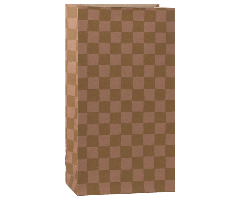 Maileg Presentpåse Rutig Rosa & Gul - Checked Rose / Ocher - Maileg S/S-26