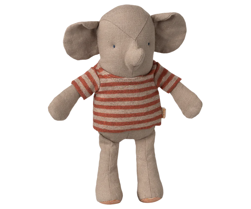 Maileg Elefant med Magneter i Händerna och Randig Tröja - Little Jumbo - Maileg S/S-26