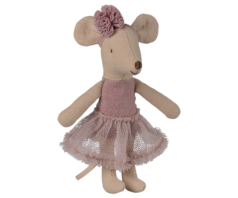 Maileg Ballerina Lillasyster Mus med Ballerinakjol och Hårband - Heather - Maileg S/S-26