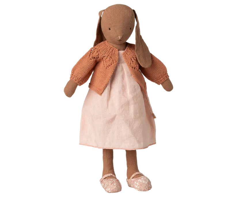 Maileg Tillbehör till Kanin Storlek 3 - Stickad Kofta Mörkrosa / Cardigan Vintage Rose - Maileg S/S-26