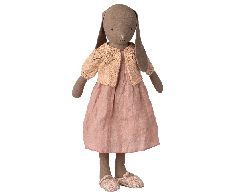 Maileg Tillbehör till Kanin Storlek 4 - Stickad Kofta Ljusrosa / Cardigan Light Rose - Maileg S/S-26