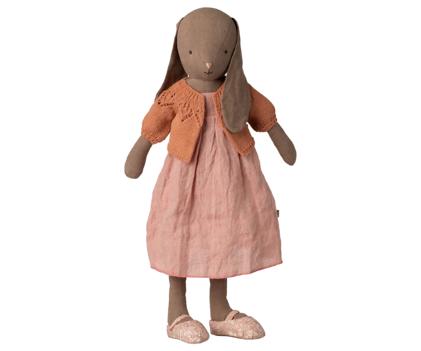 Maileg Tillbehör till Kanin Storlek 4 - Stickad Kofta Mörkrosa / Cardigan Vintage Rose - Maileg S/S-26