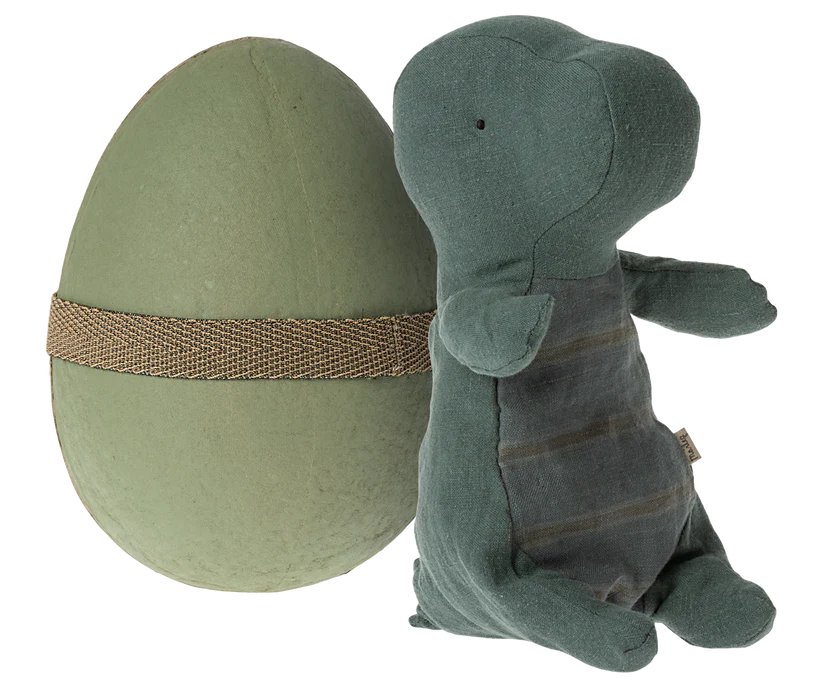 Maileg Dinosaurie Gantosaurus i Ägg Small Grön - Dark Petrol