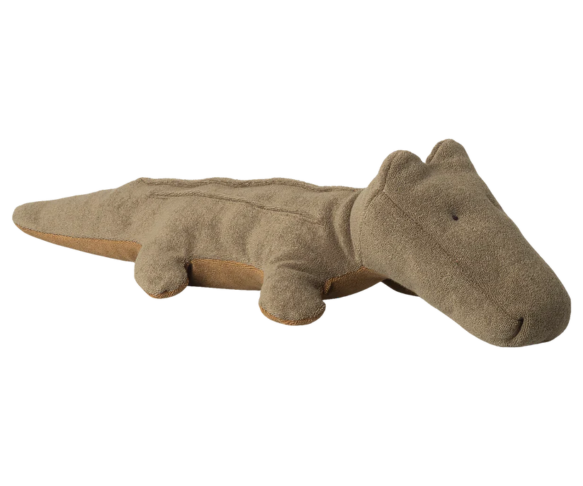 Maileg Krokodil i Frotté Medium Olivgrön - Mjukisdjur Safari Friends Crocodile S/S-26