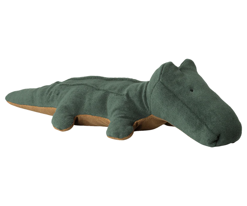 Maileg Krokodil i Frotté Stor Grön - Mjukisdjur Safari Friends Crocodile Mörkgrön Big S/S-26