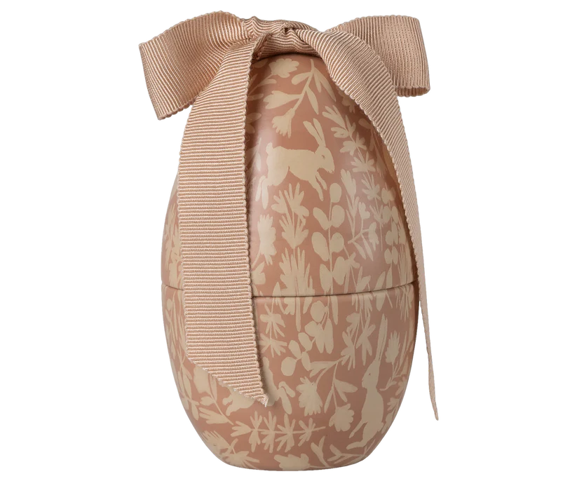 Maileg Litet Påskägg i Metall med Rosett Rosa - Powder Small Maileg S/S-26