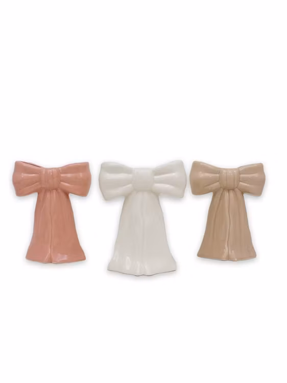 Vas i Stengods Rosett Vit - Mitt & Ditt S/S-26 Kruka Happy Bow L