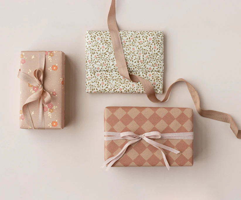 Maileg Presentpapper Rutigt Rosa - Checker Powder - Maileg S/S-26