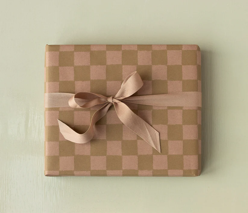 Maileg Presentpapper Rutigt Rosa - Checker Rose - Maileg S/S-26