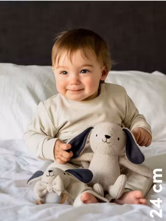 Mjukisdjur Stickad Gosig Hund - Teddykompaniet Hund Beige