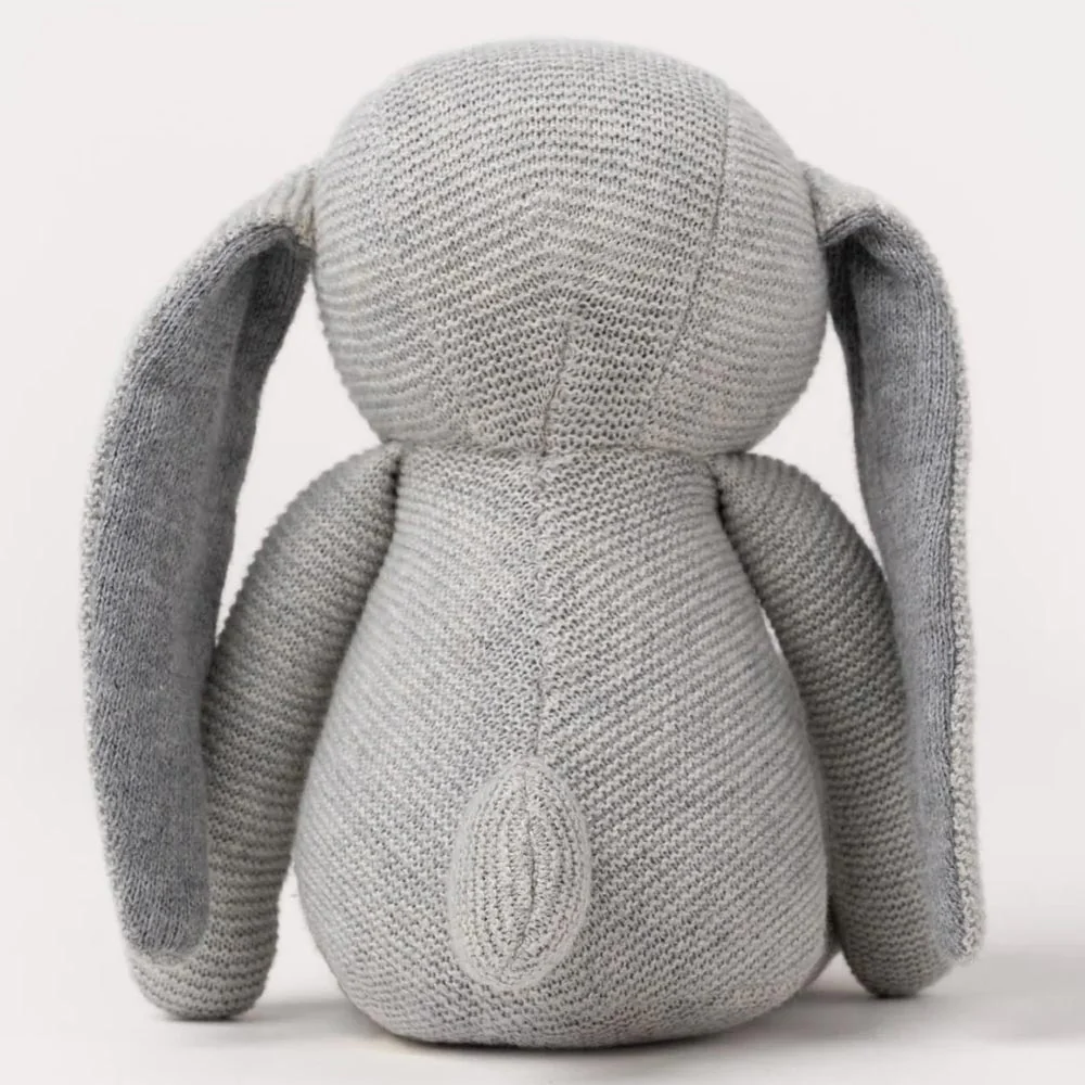 Mjukisdjur Stickad Gosig Kanin - Teddykompaniet Kanin Grå