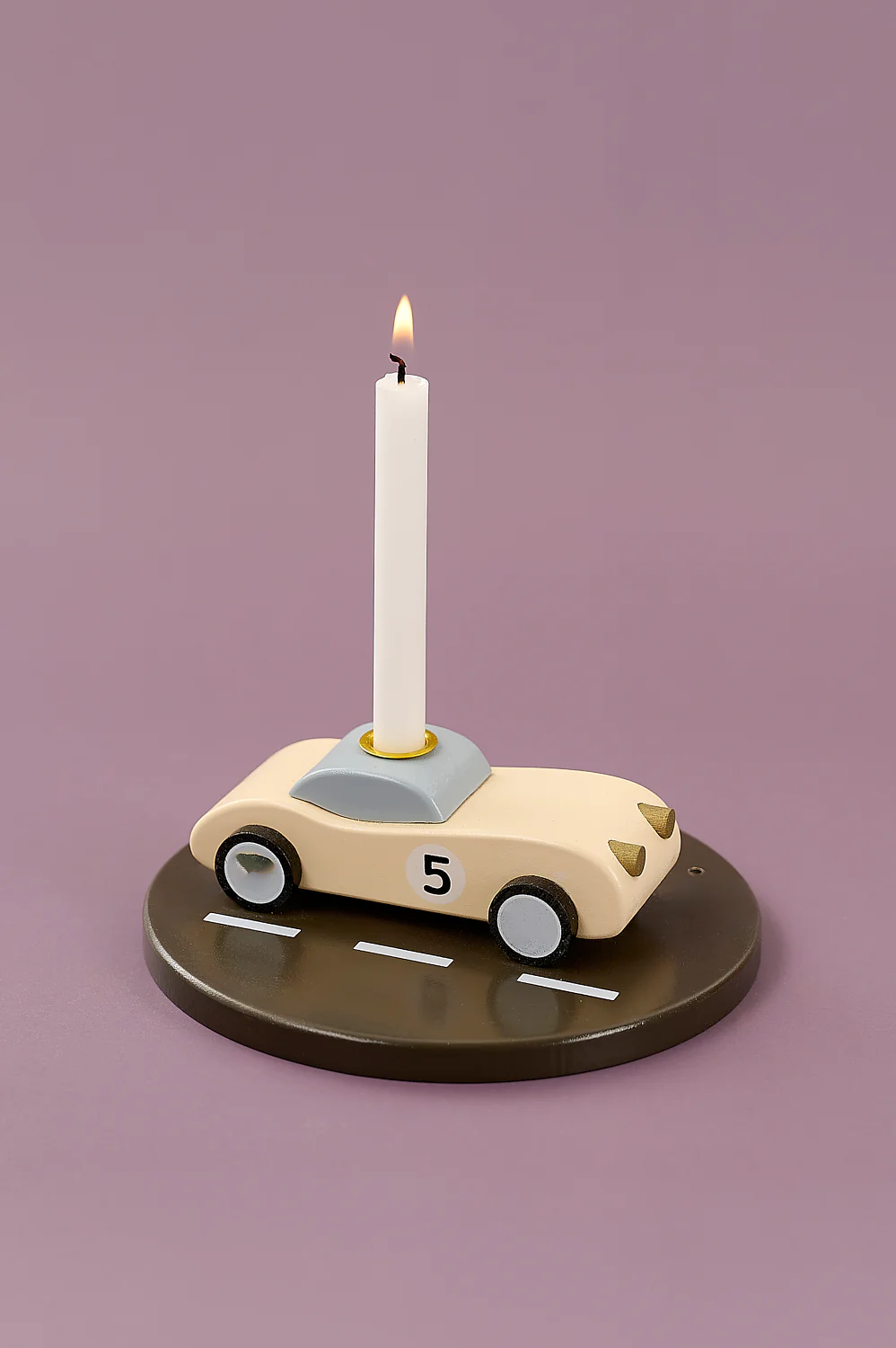 Ljusstake Bil Födelsedagståg - Jabadabado Dekoration Födelsedag i Trä Vit Sportbil