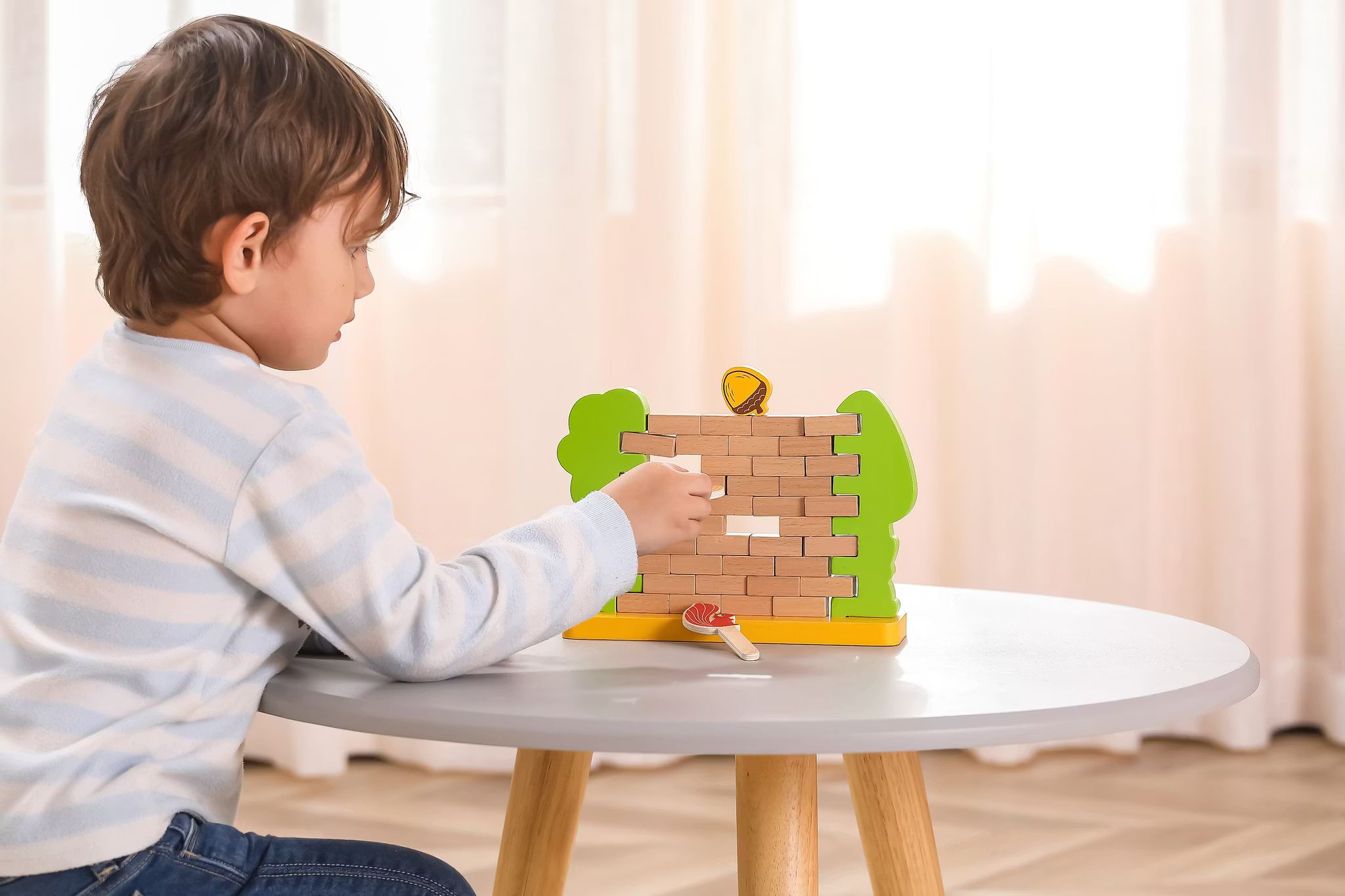 Ekorrspelet - Steady Squirrel Jenga Balansspel För Barn