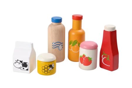 Leksaksmat i Trä - Set med Flaskor och Burkar PlanToys