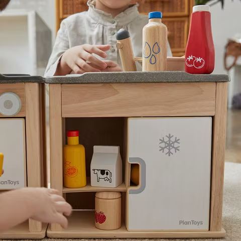 Leksaksmat i Trä - Set med Flaskor och Burkar PlanToys