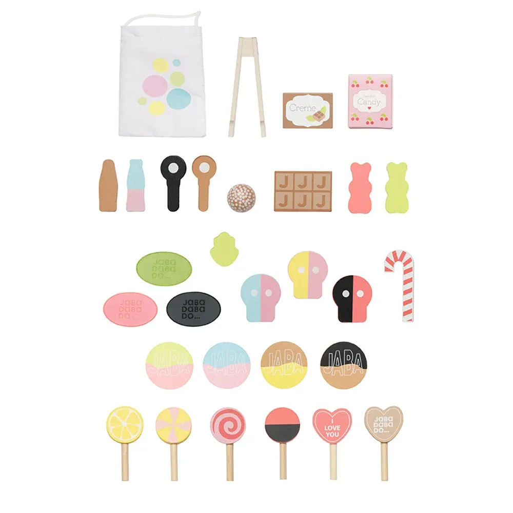 Lekset Godisbutik - Godis i Trä Swedish Candy Jabadabado