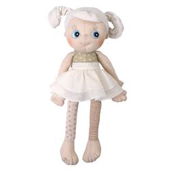 Ecobuds Rubens Barn Mjuk Docka - Daisy Ljus Flicka med Tofsar och Kjol