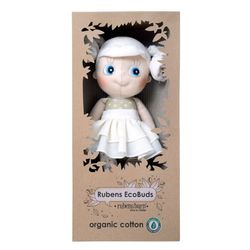 Ecobuds Rubens Barn Mjuk Docka - Daisy Ljus Flicka med Tofsar och Kjol