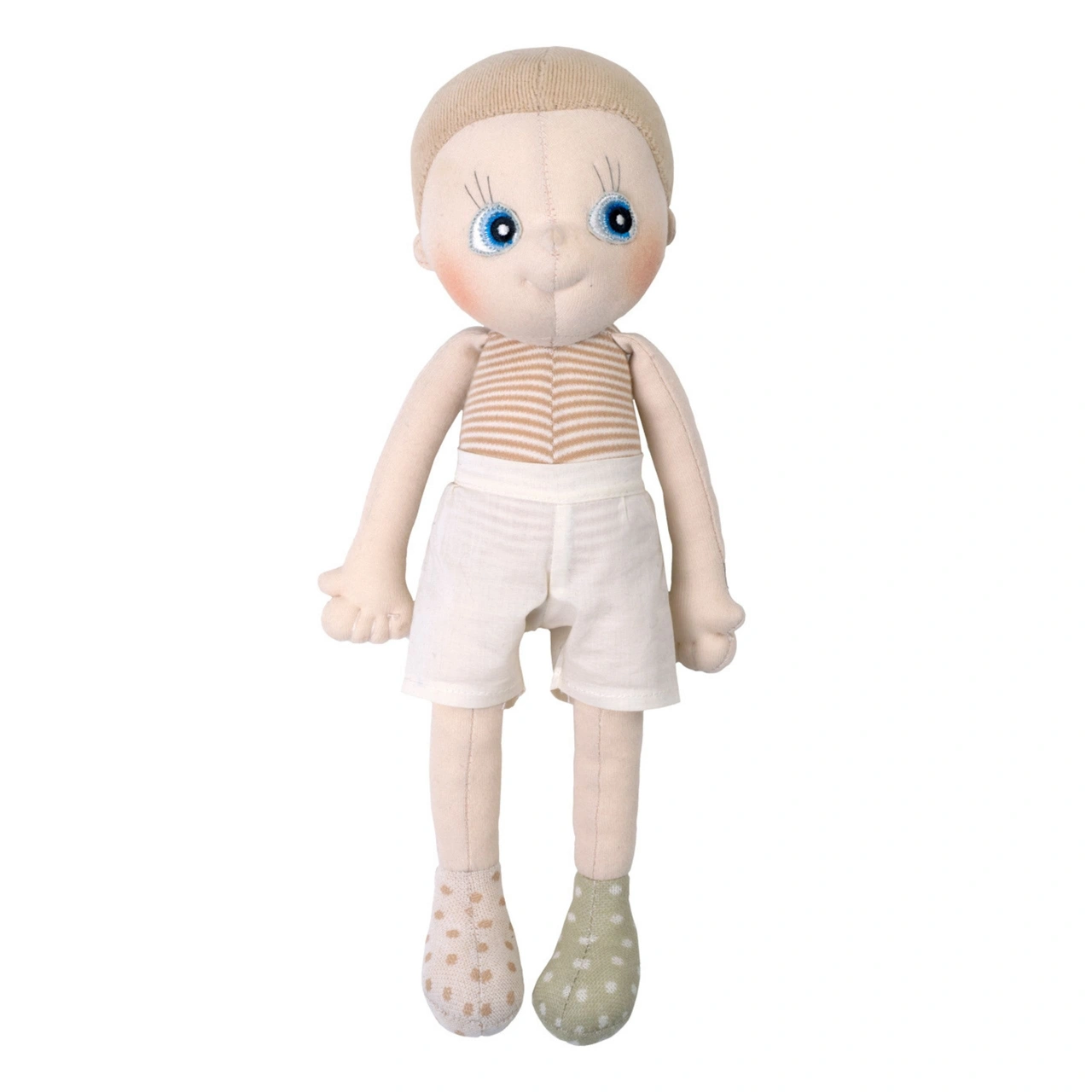 Ecobuds Rubens Barn Mjuk Docka - Aspen Ljus Pojke med Shorts