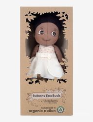 Ecobuds Rubens Barn Mjuk Docka - Poppy Brun Flicka med Tofsar och Kjol