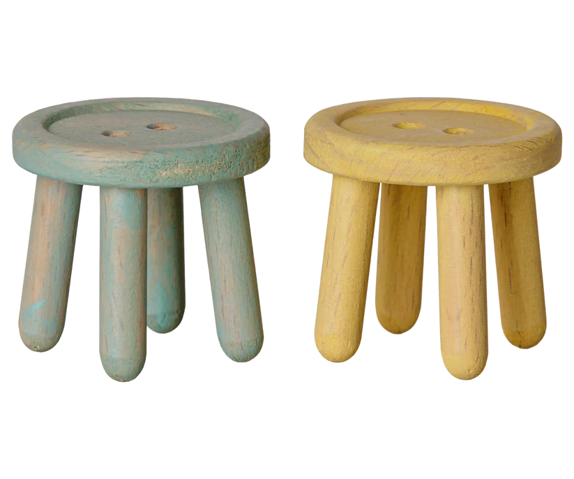 KOMMER I JULI Maileg Vintage Pallar Set om 2 - Blå & Gul - Maileg A/W - 26