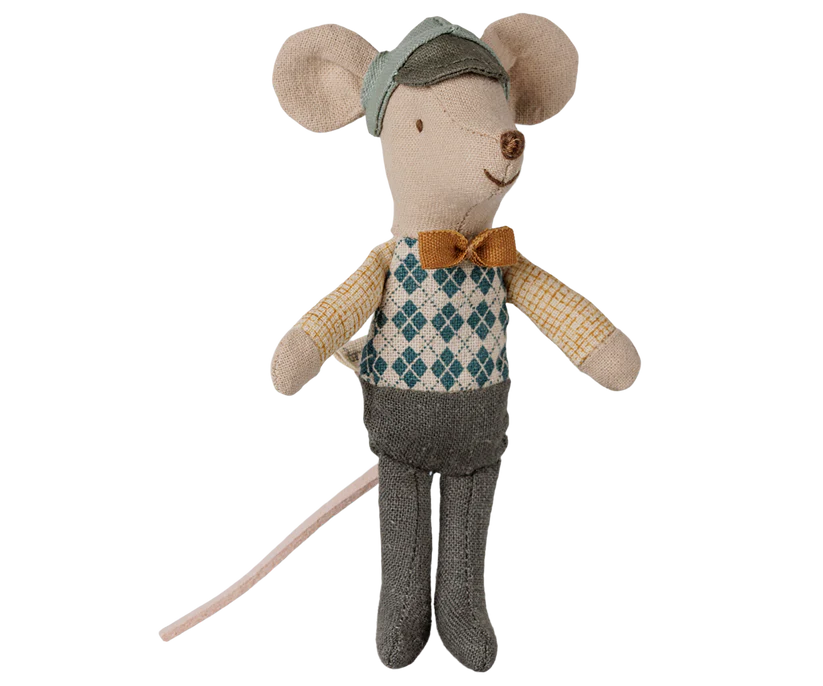 KOMMER I SEPTEMBER Maileg Mus Chaufför med Keps & Fluga - Maileg A/W-26