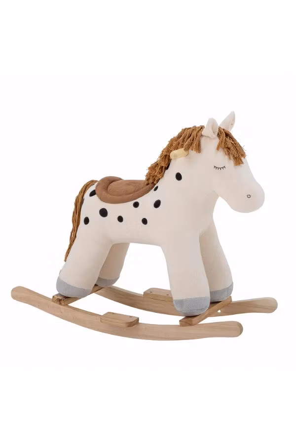 Bloomingville Gunghäst Vit med Svarta Prickar - Merlen Rocking Toy Horse