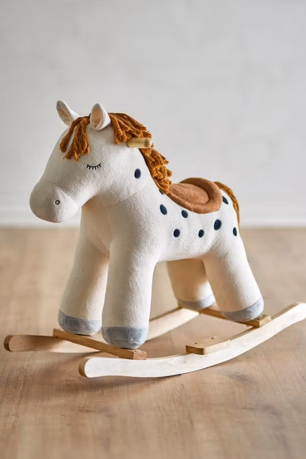 Bloomingville Gunghäst Vit med Svarta Prickar - Merlen Rocking Toy Horse
