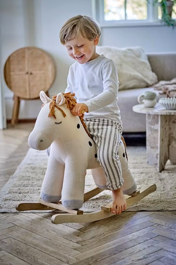Bloomingville Gunghäst Vit med Svarta Prickar - Merlen Rocking Toy Horse