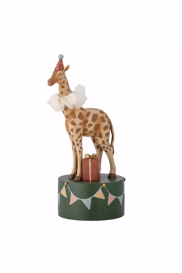 Bloomingville Ljusstake Cirkus Giraff med Partyhatt - Flor Kalas Dekoration