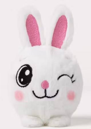 Teddykompaniet Mjuk Studsboll Vit Kanin - Boing Boll 10 cm