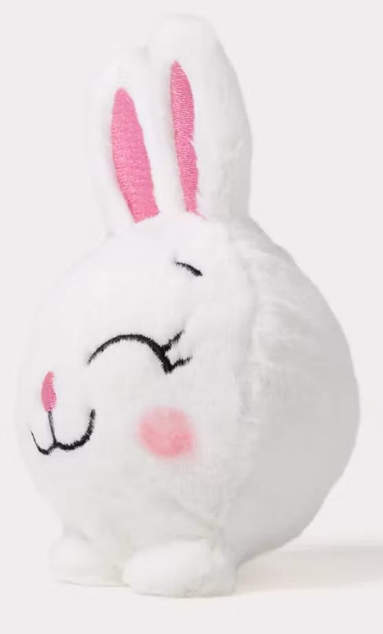 Teddykompaniet Mjuk Studsboll Vit Kanin - Boing Boll 10 cm