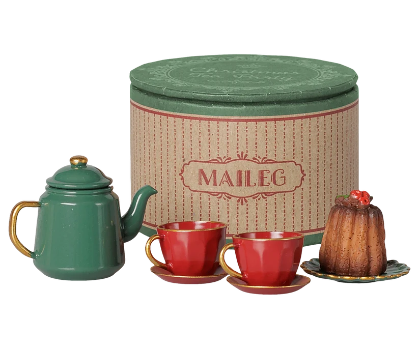 KOMMER I NOVEMBER Maileg Teservis i Ask - Maileg A/W-26 Servis Julservis med Röda Koppar Christmas Tea Party
