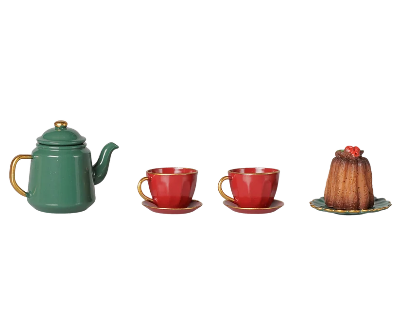 KOMMER I NOVEMBER Maileg Teservis i Ask - Maileg A/W-26 Servis Julservis med Röda Koppar Christmas Tea Party