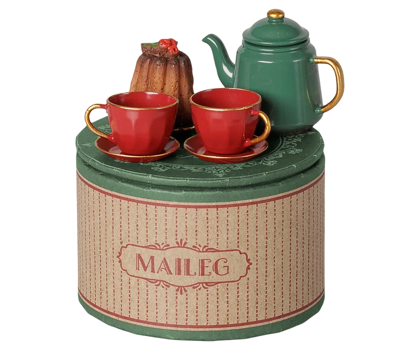 KOMMER I NOVEMBER Maileg Teservis i Ask - Maileg A/W-26 Servis Julservis med Röda Koppar Christmas Tea Party