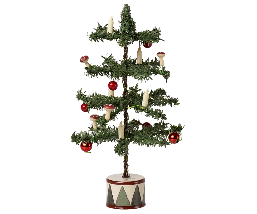 KOMMER I SEPTEMBER Maileg Batteridriven Julgran med Pynt och Belysning - Christmas Tree Mouse