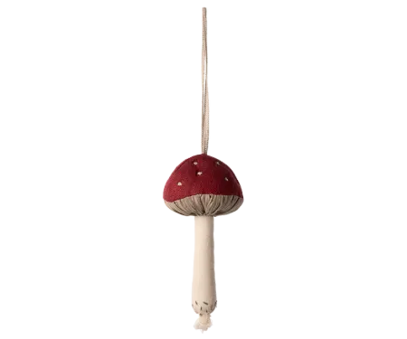 Maileg Hänge i Tyg Flugsvamp - Mushroom Ornament Red