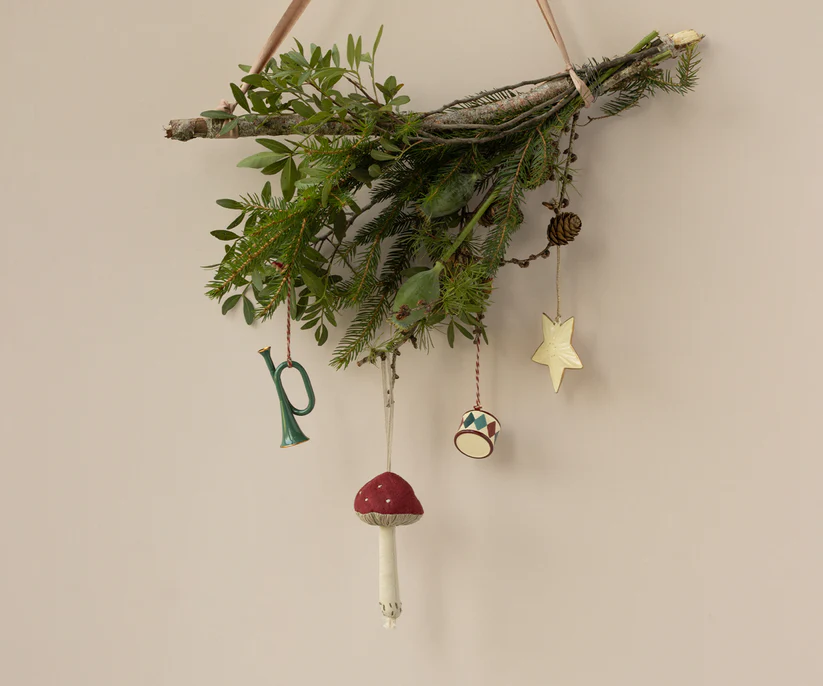 Maileg Hänge i Tyg Flugsvamp - Mushroom Ornament Red