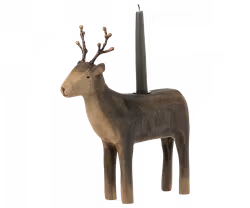 Maileg Ljusstake Ren i Trä med Vacker Finish - Medium Reindeer