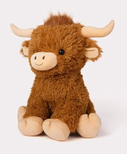 Teddykompaniet Stort Mjukisdjur Highland Cow - Långhårig Kossa