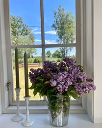 Glasvas/ ljuslykta kornformad