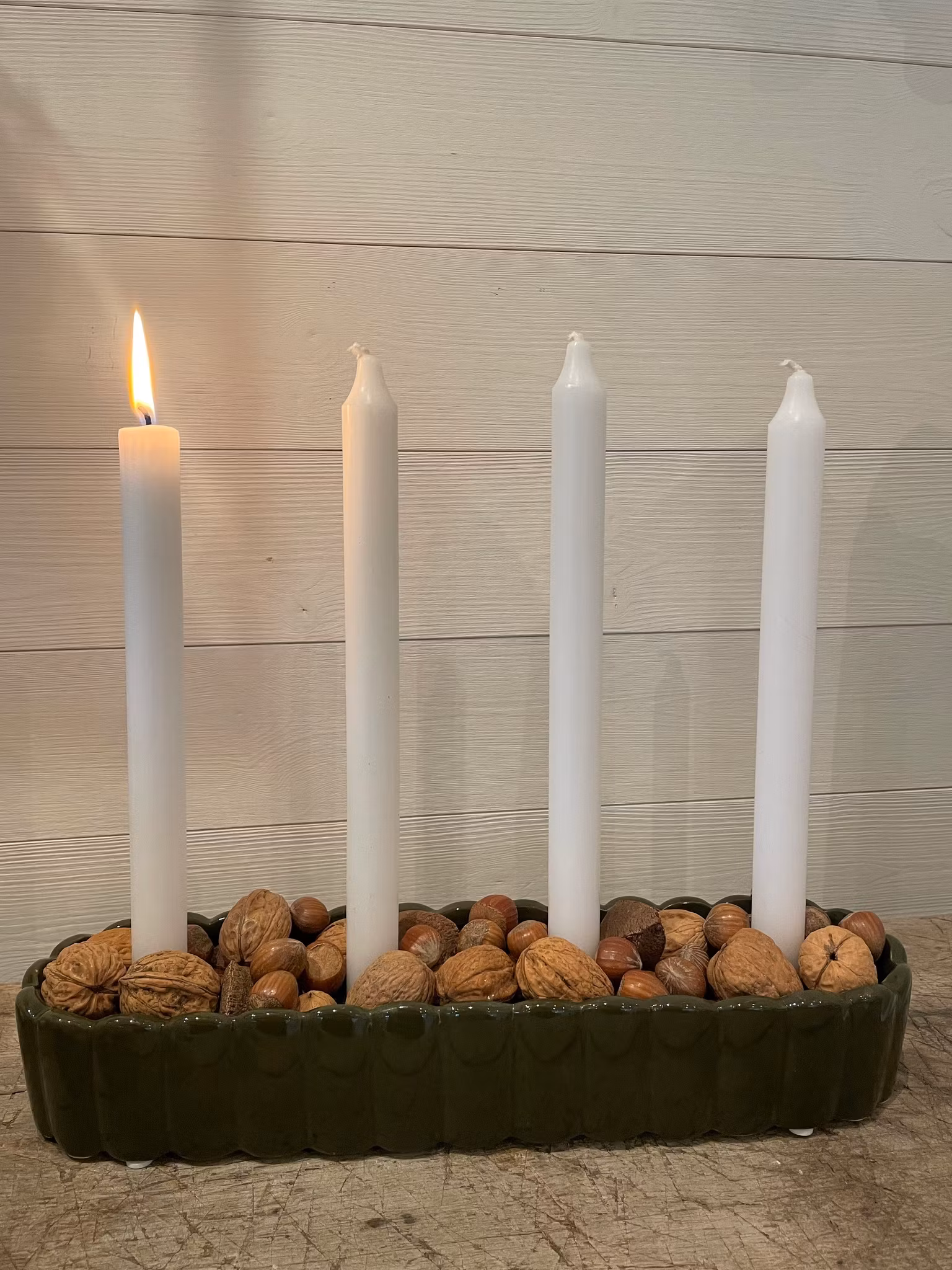 Adventsljusstake Grön