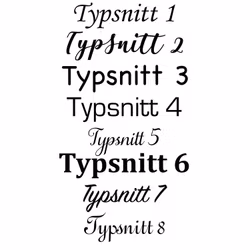 Namn/ord olika storlekar 11-13cm Väggvinyl