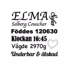 Text till glasblockslampa Nr4