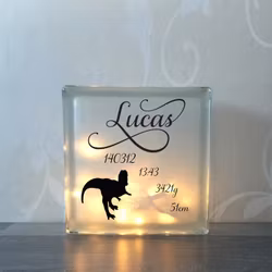 Glasblock Dino